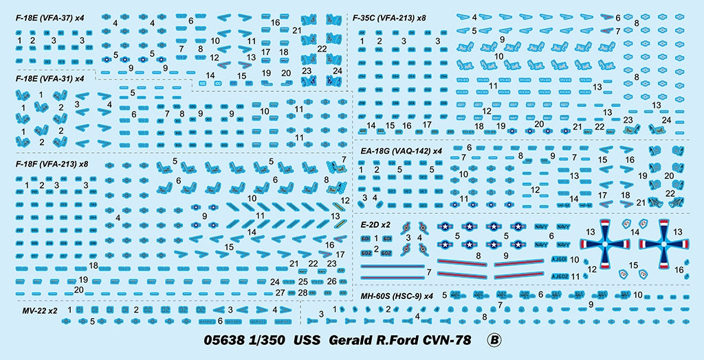 Trumpeter 05638 USS Gerald R.Ford CVN-78 1/350 – image 3