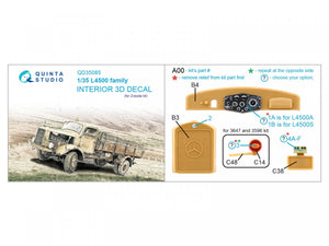 Quinta Studio QD35085 L4500 family 3D-Printed &amp;amp; coloured Interior on decal paper (Zvezda) 1/35 – imagen 2
