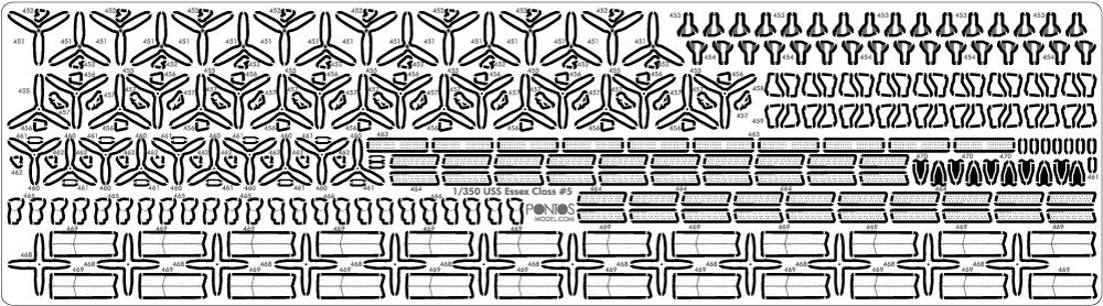 Pontos 35006F1 USS CV-9 Essex 1943 Detail Up Set 1/350 – imagen 17