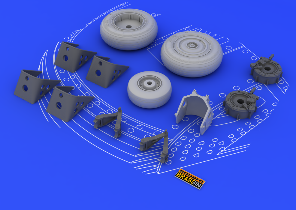 Eduard 648053 Su-27 wheels 1/48 (Academy) – zdjęcie 3
