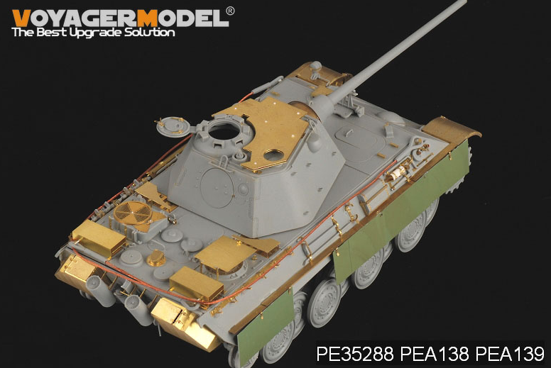 Jupes latérales Voyager Model PEA138 pour maquette DRAGON de Panther G/F/II allemand de la Seconde Guerre mondiale (production tardive) au 1/35 – image 2