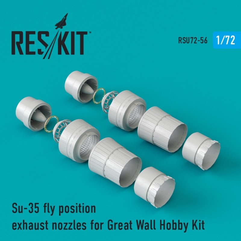 RESKIT RSU72-0056 Buses d'échappement de position de vol Su-35 pour Great Wall Hobby 1/72