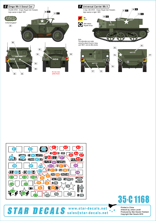 Star Decals 35-C1168 Commonwealth mix - Korean War 1950-53 1/35 – imagen 2