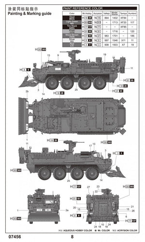 Trumpeter 07456 Stryker M1132 engineering vehicle with SOB engineering shovel 1/72 – imagen 5
