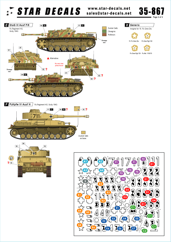 Star Decals 35-867 German Tanks in Italy 4 1/35 – immagine 2