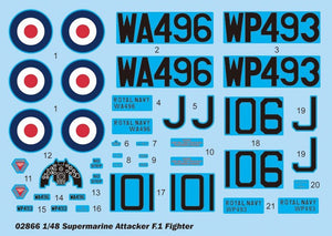 Trumpeter 02866 Supermarine Attacker F.1 Fighter 1/48 – imagen 5