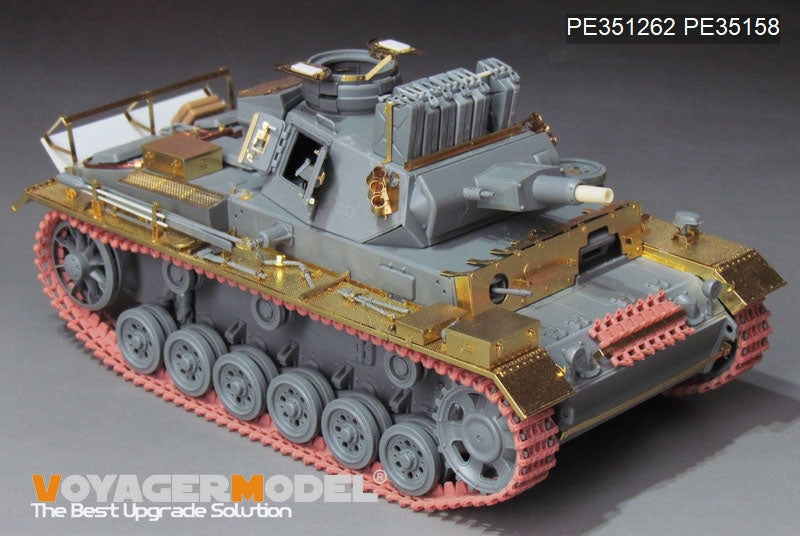 Kit d&amp;#39;amélioration de base pour troupes Pz.KPfw. III Ausf Afrique du Nord (Seconde Guerre mondiale) - Voyager Model PE351262 - Compatible avec les maquettes DRAGON 6431/6956 au 1/35  – image 8