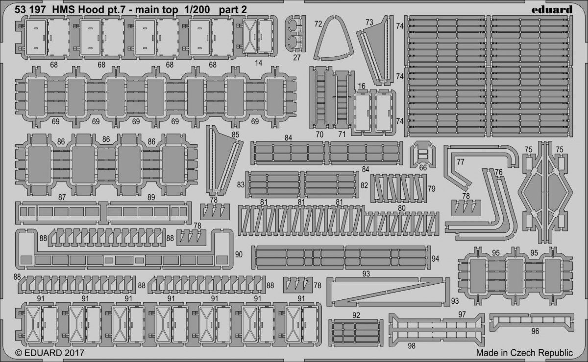 Eduard 53197 HMS Hood pt. 7 main top TRUMPETER 1/200 – immagine 2