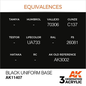 AK Interactive AK11407 Black Uniform Base 17ml – imagen 3