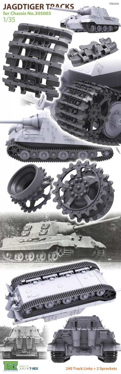 T-Rex Studio TR85058 Jagdtiger Tracks for Chassis No.305003 w/ Sprockets 1/35 – Bild 2