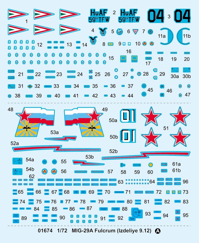 Trumpeter 01674 MIG-29A Fulcrum Izdeliye 9.12 – imagen 5