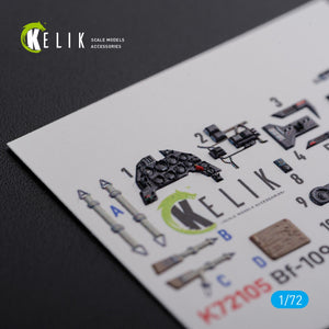 KELIK K72105 BF109 G-6 interior 3D decals for Tamiya kit 1/72 – imagen 5