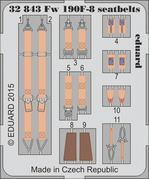 Eduard 32843 Fw 190F-8 seatbelts 1/32 Revell