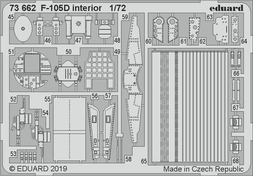 Eduard 73662 F-105D interior 1/72 TRUMPETER – immagine 2