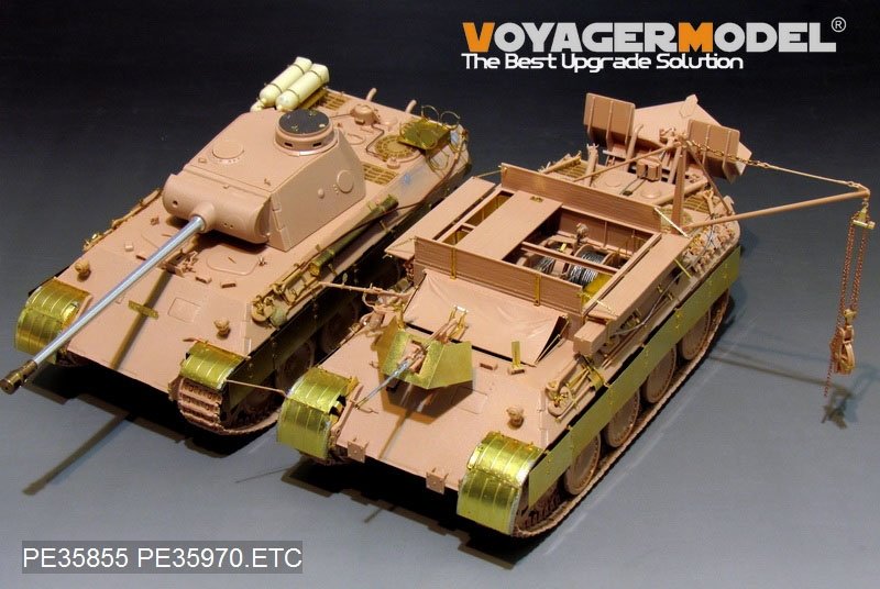 Modèle Voyager PE35970 Bergepanther Ausf.A allemand de la Seconde Guerre mondiale (type tardif, porte-outils Panther G) Base pour MENG SS-015 1/35 – image 22