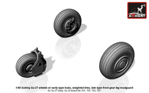 Armory Models AW48020b Sukhoj Su-27 Flanker wheels 1/48 – Bild 2