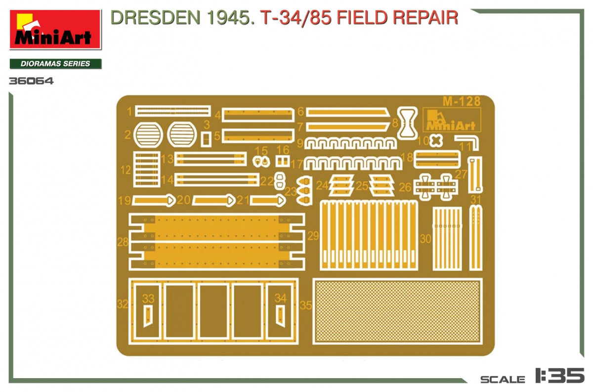 MiniArt 36064 Dresden 1945. T-34/85 Field Repair. BIG SET 1/35 – image 10