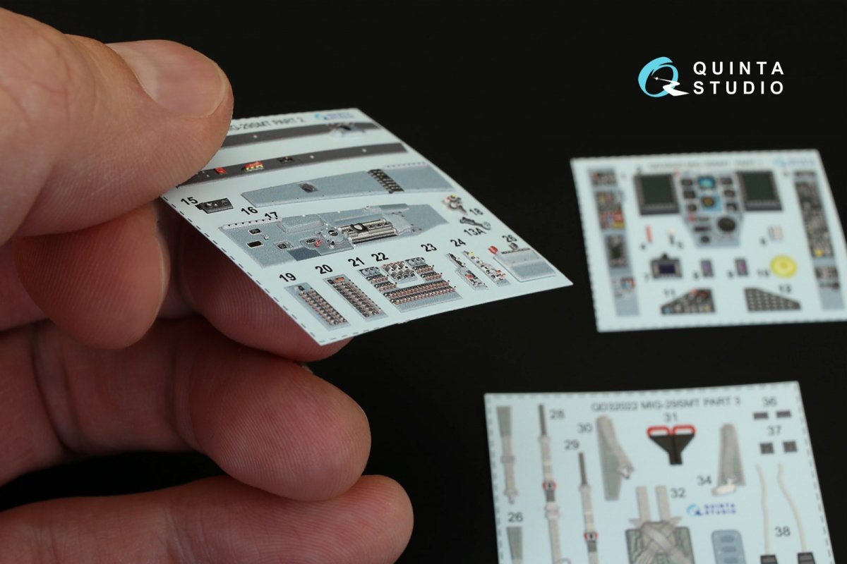 Quinta Studio QD32022 MiG-29SMT 3D-Printed &amp;amp; coloured Interior on decal paper (for Trumpeter kit) 1/32 – imagen 6