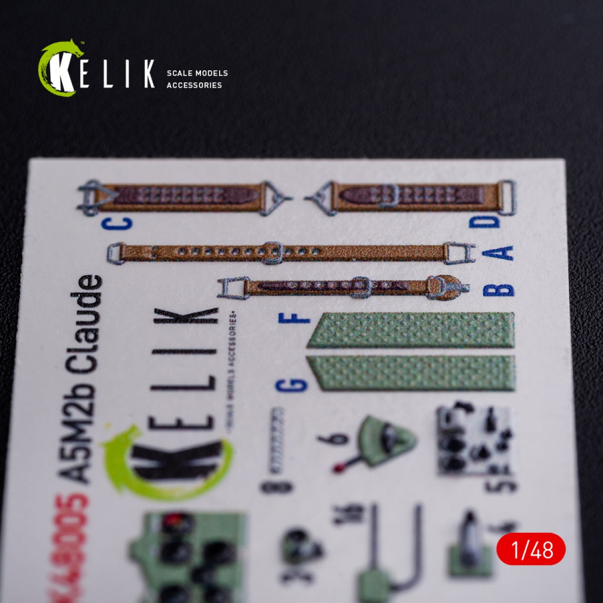 KELIK K48005 A5M2B Claude interior 3D decals for WingsyKits kit 1/48 – imagen 5