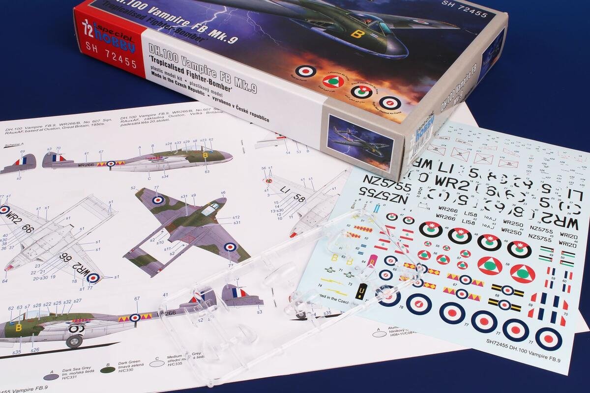 Special Hobby 72455 DH.100 Vampire FB.Mk.9 &amp;#39;Tropicalised Fighter-Bomber&amp;#39; 1/72 – image 6