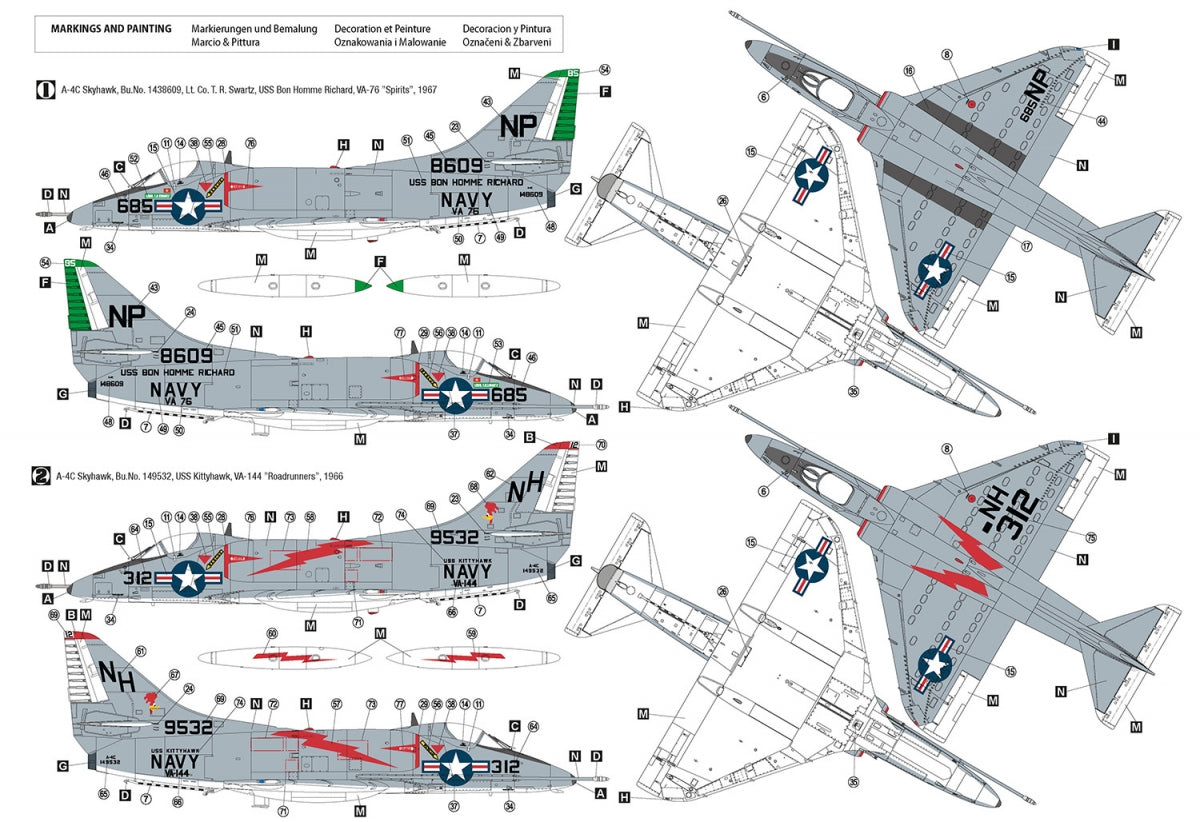Hobby 2000 48032 Douglas A-4C Skyhawk ( HASEGAWA + CARTOGRAF + MASKI ) 1/48 – imagen 2