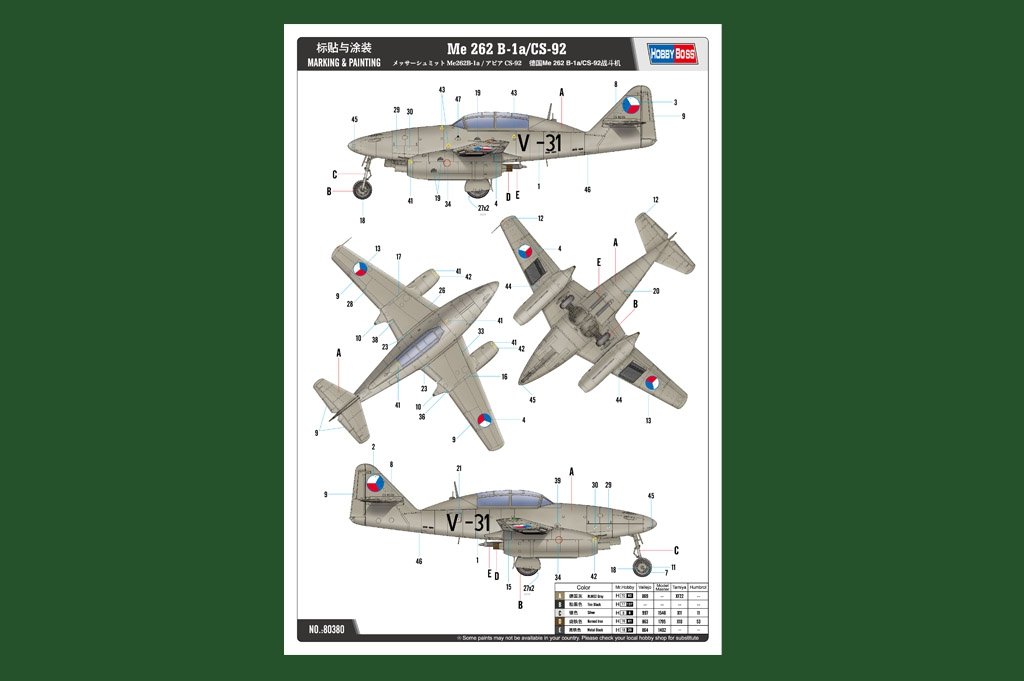 Hobby Boss 80380 Me 262 B-1a/CS-92 1/48 – zdjęcie 2