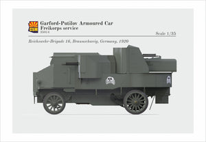 Copper State Models 35014 Garford-Putilov Armoured Car, Freikorps Service 1/35 – imagen 3