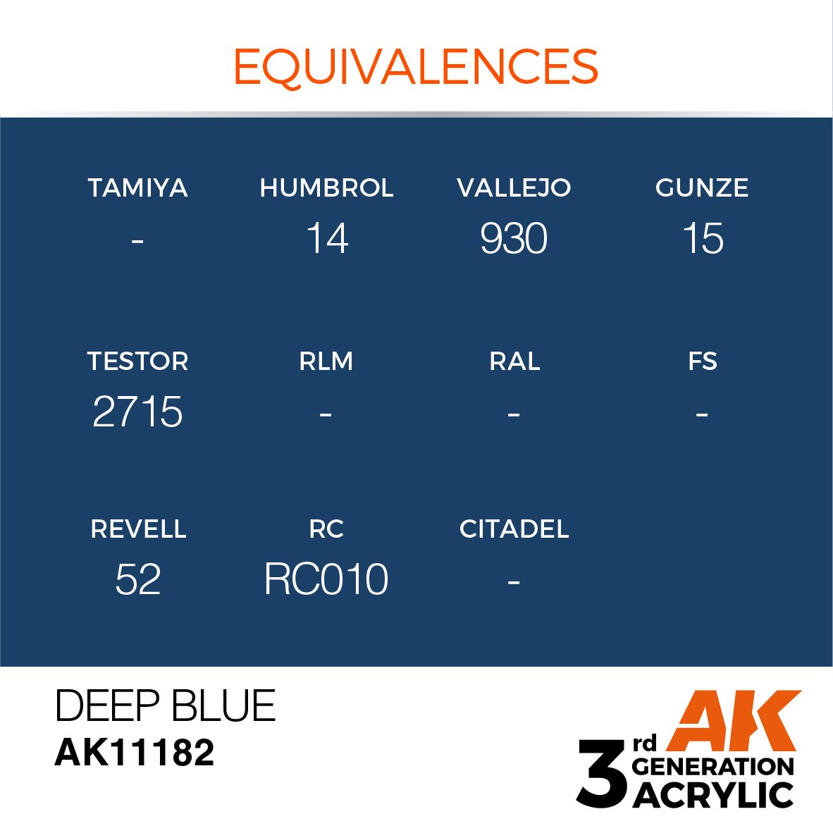 AK Interactive AK11182 DEEP BLUE – INTENSE 17ml – imagen 3