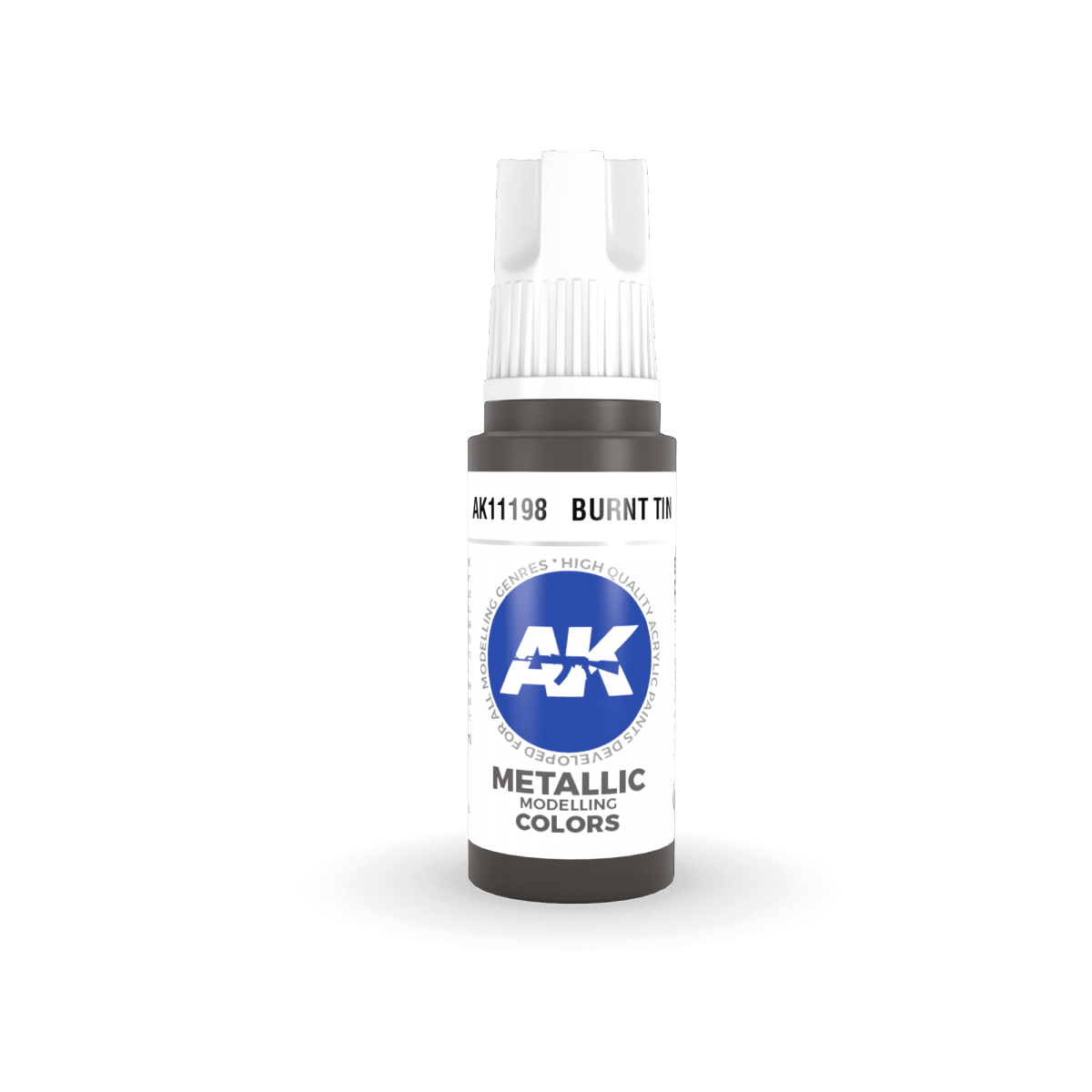 AK Interactive AK11198 BURNT TIN – METALLIC 17ml – imagen 2
