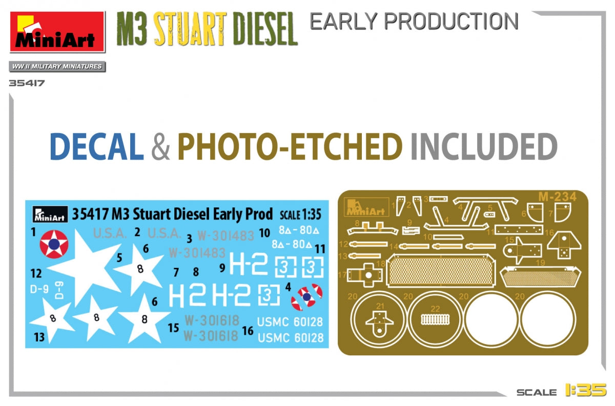 MiniArt 35417 M3 Stuart Diesel Early Production 1/35 – imagen 2