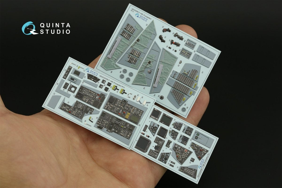 Quinta Studio QD32099 F-14B 3D-Printed &amp;amp; coloured Interior on decal paper (Trumpeter) 1/32 – Bild 3