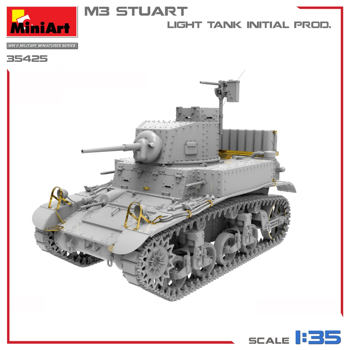 MiniArt 35425 M3 STUART LIGHT TANK, INITIAL PROD 1/35 – image 4