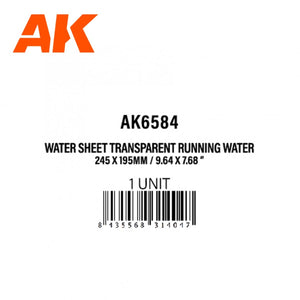 AK Interactive AK6584 FEUILLE D&amp;#39;EAU TRANSPARENTE EAU COURANTE 245 X 195MM / 9,64 X 7,68 “ – FEUILLE ACRYLIQUE TEXTURÉE – 1 UNITÉ – image 3