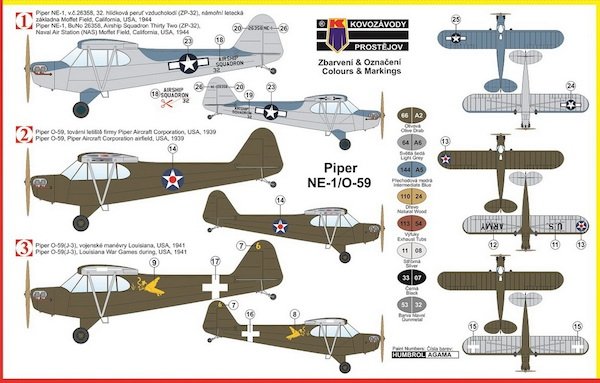 Kovozavody Prostejov KPM0044 Piper NE-1/O-59 Military 1/72 – imagen 2