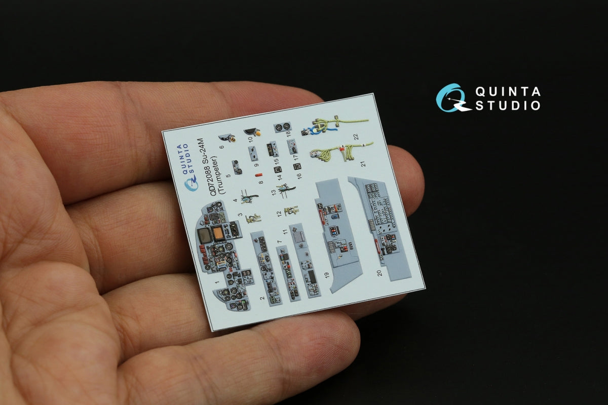Quinta Studio QD72088 Su-24M 3D-Printed &amp;amp; coloured Interior on decal paper (Trumpeter) 1/72 – imagen 7