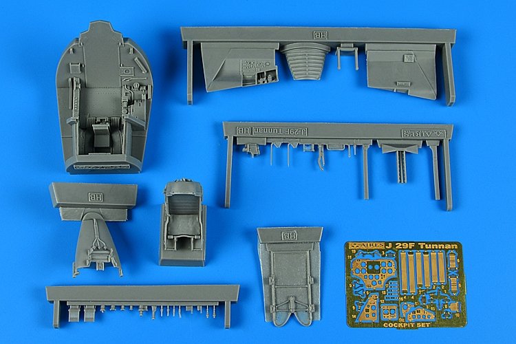 Aires 4880 SAAB J 29F Tunnan cockpit set for Hobby Boss 1/48