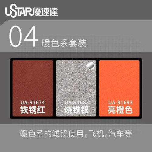 U-Star UA-91683 Poudre d'émail vieilli Fer brûlé Argent