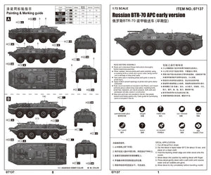 Trumpeter 07137 BTR-70 APC russe, version initiale, échelle 1/72 – image 2
