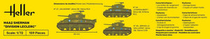 Heller 79894 M4A2 Sherman Division Leclerc deco.FR 1/72 – image 6
