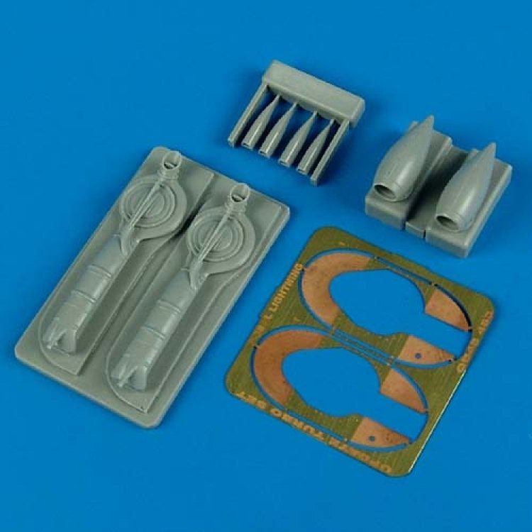 Quickboost QB48463 P-38J Lightning update turbo & air intakes Academy / Eduard 1/48