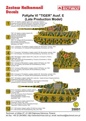 Techmod 35001 - Pz.Kpfw.VI Tiger Ausf.E (Late Production Model) 1/35 – imagen 2