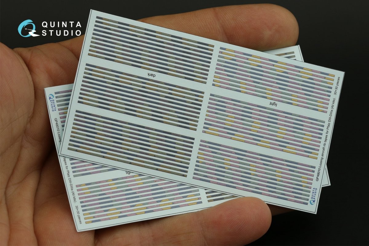 Quinta Studio QP48010 Lozeng rib tapes for Pfalz DIII-DIIIa (All kits) 1/48 – immagine 2