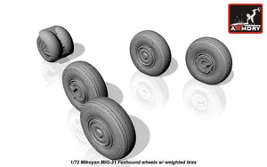 Armory Models AW72025 Mikoyan MiG-31 Foxhound wheels 1/72 – immagine 2