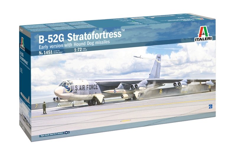 Italeri 1451 B-52G Stratofortress, version initiale avec missiles Hound Dog, échelle 1/72