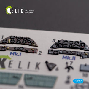 KELIK K72128 Gloster Gladiator Mk.I/II - interior 3D decals for Airfix kit 1/72 – Bild 3