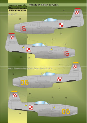 ModelMaker Decals D48019 Yak-23 in Polish service 1/48 – image 5