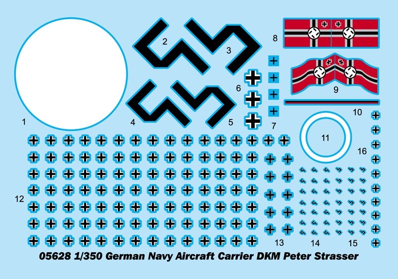 Trumpeter 05628 German Navy Aircraft Carrier DKM Peter Strasser 1/350 – imagen 3