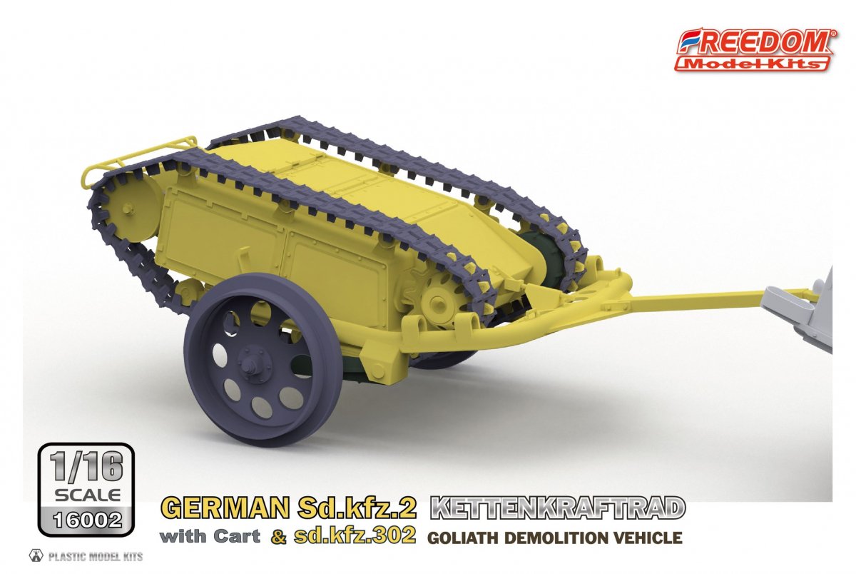 Freedom 16002 GERMAN SD.KFZ.2 KETTENKRAFTRAD &amp;amp; SD.KFZ.302 GOLIATH DEMOLITION VEHICLE 1/16 – imagen 8