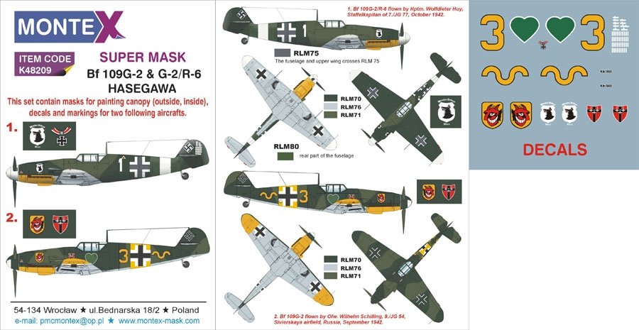 Montex K48209 Bf 109G-2 & G-2/R-6 1/48