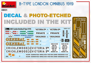 MiniArt 38031 B-TYPE LONDON OMNIBUS 1919 1/35 – imagen 2